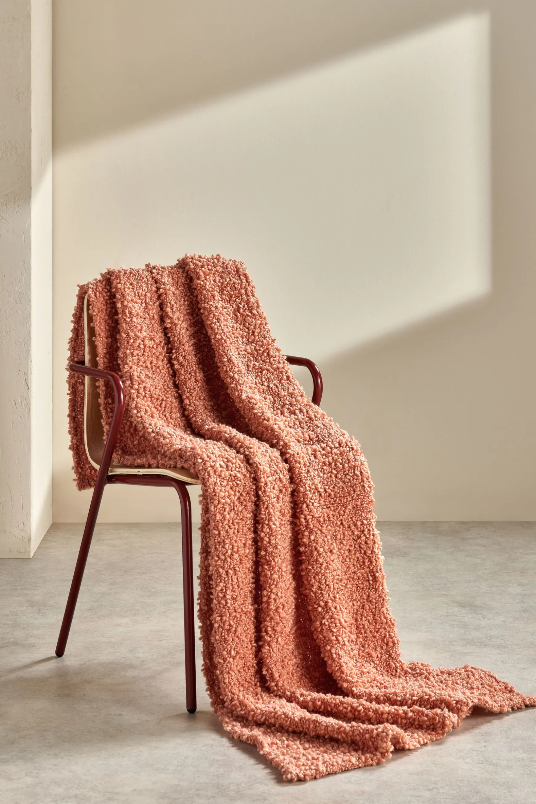 Cheap Adga Boucle Textured Throw Cotton Throws