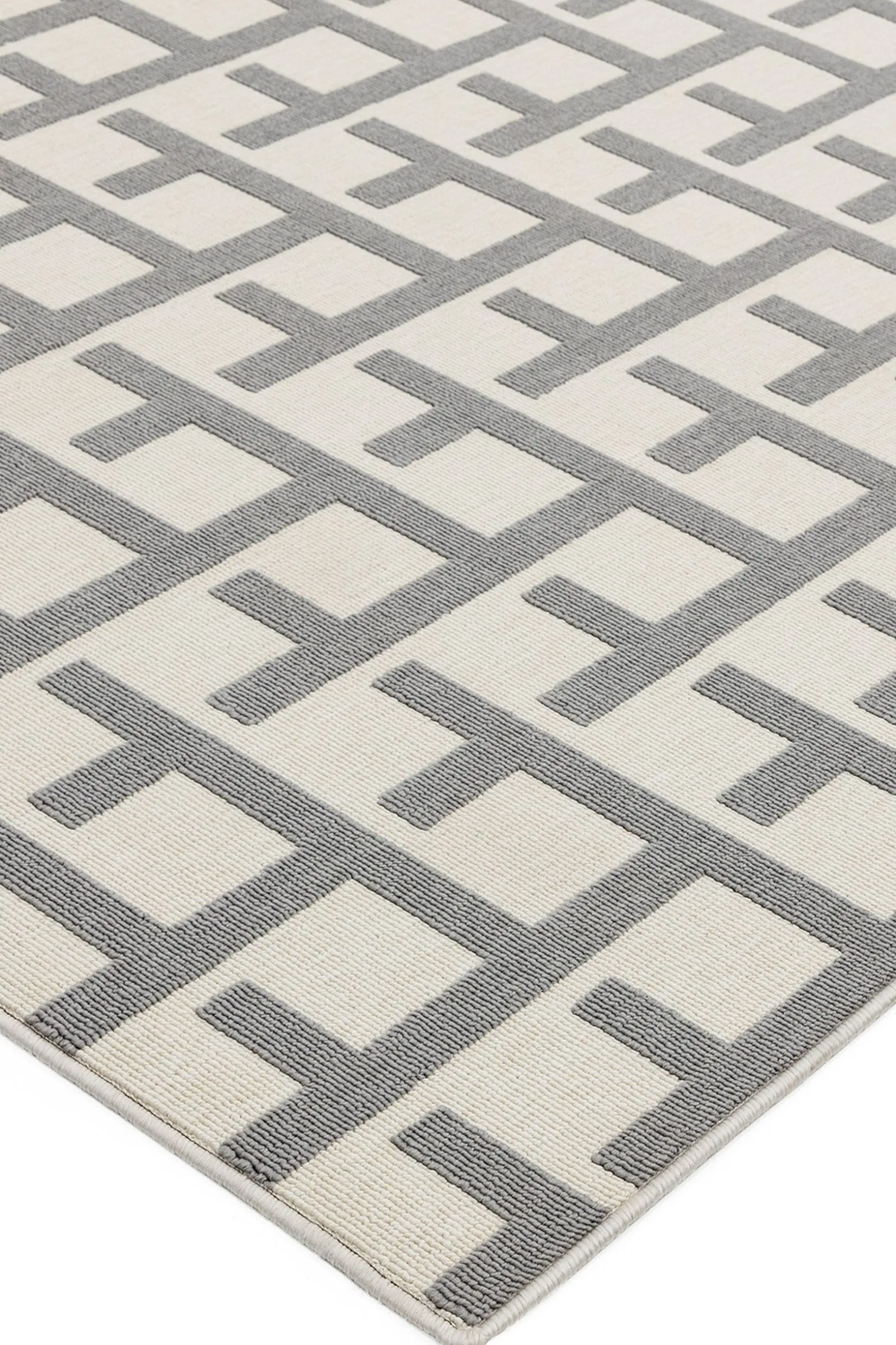 Fashion Indoor/Outdoor Antibes Grid Rug Short Pile | All Rugs