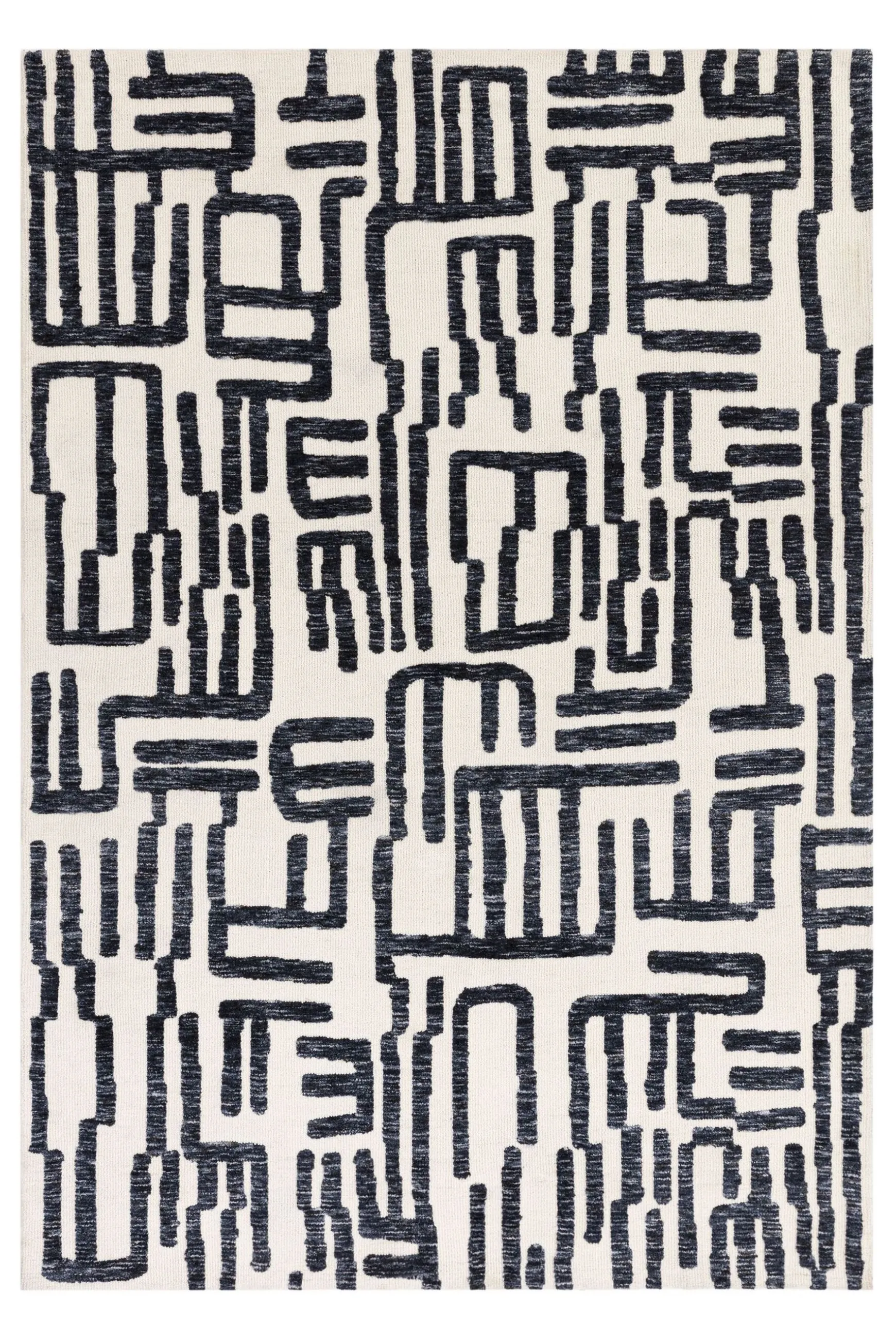 Fashion Mason Script Rug Short Pile | All Rugs