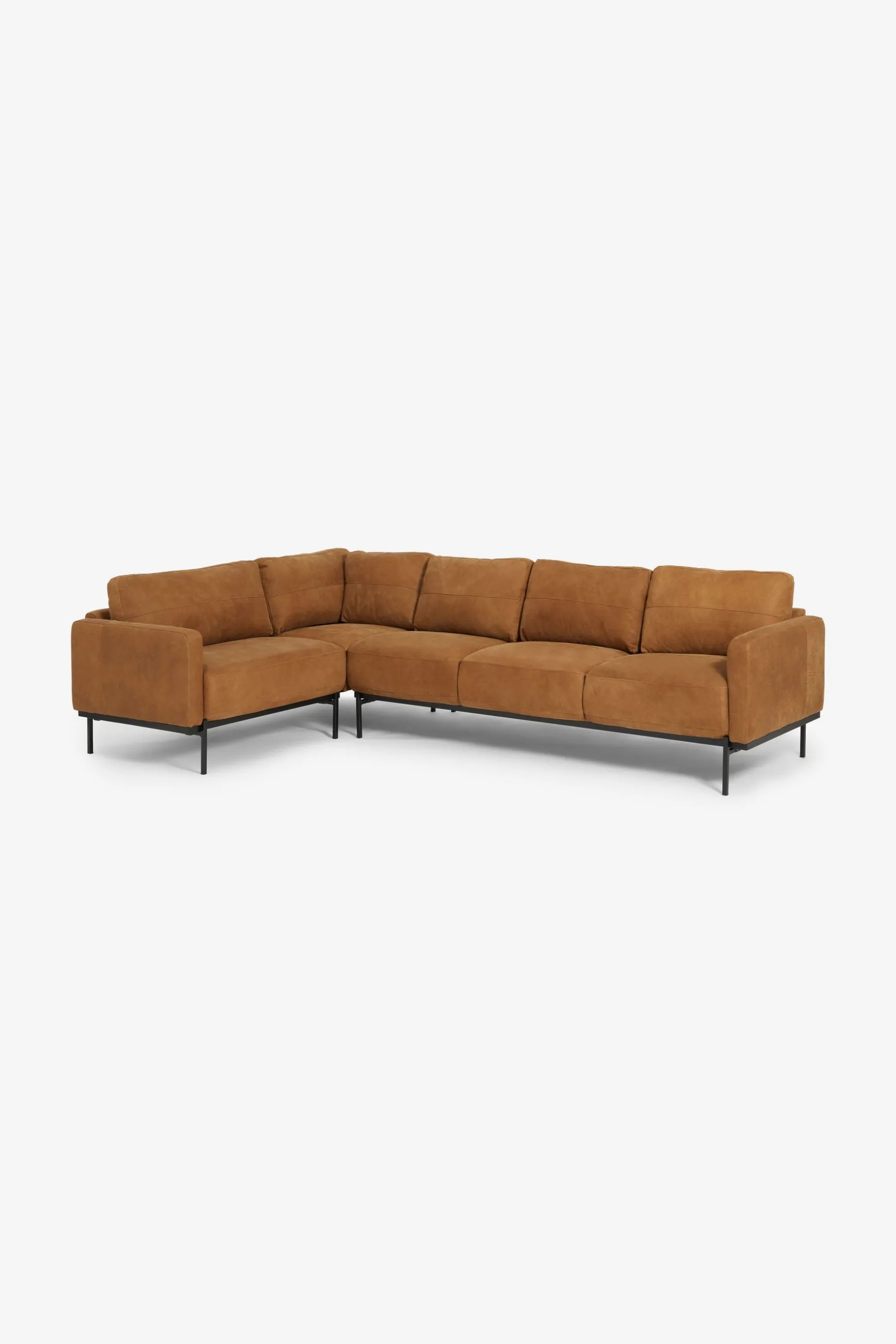 Outlet Jarrod Leather Corner Sofa Ready Made Sofas