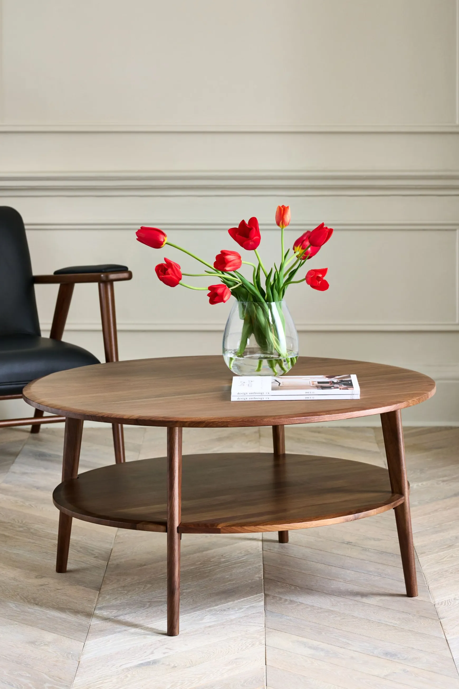 Outlet Belgrave Walnut Round Coffee Table Coffee Tables