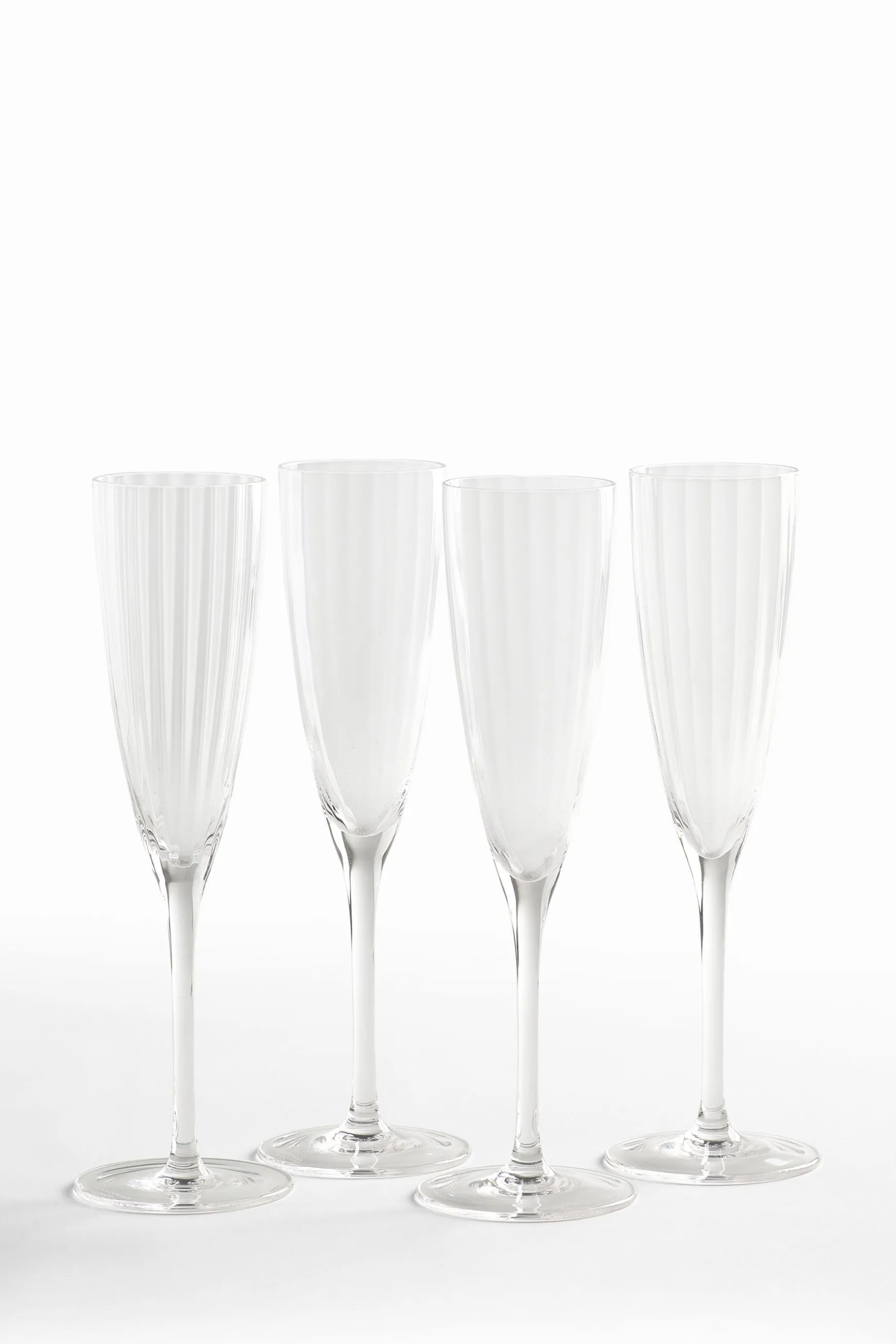 Cheap Set of 4 Fluted Champagne Flute Glasses All Glasses