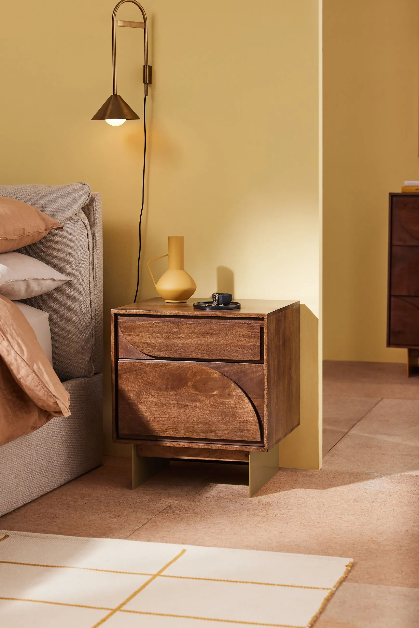 Shop Keala Mango Wood Bedside Table Bedside Tables