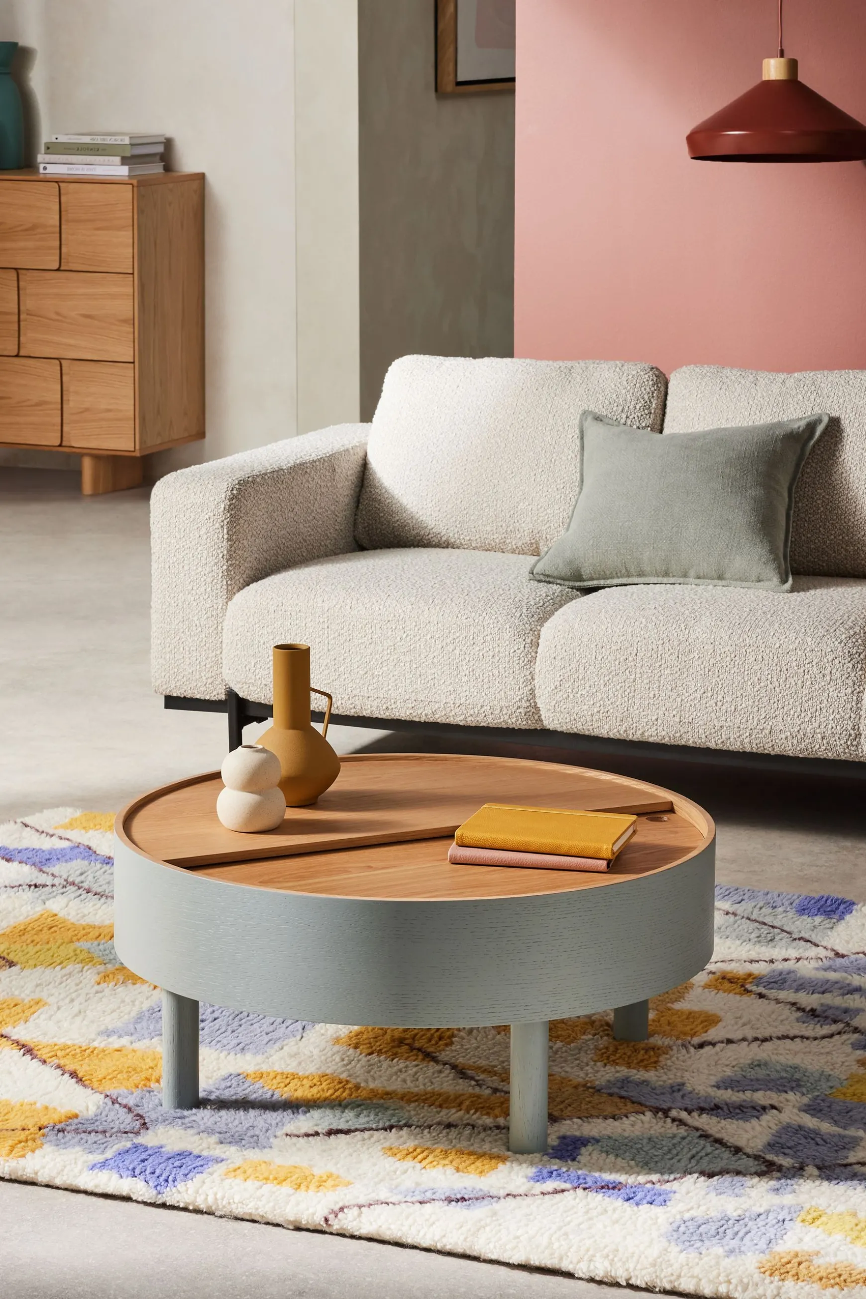 New Lola Round Storage Coffee Table Coffee Tables