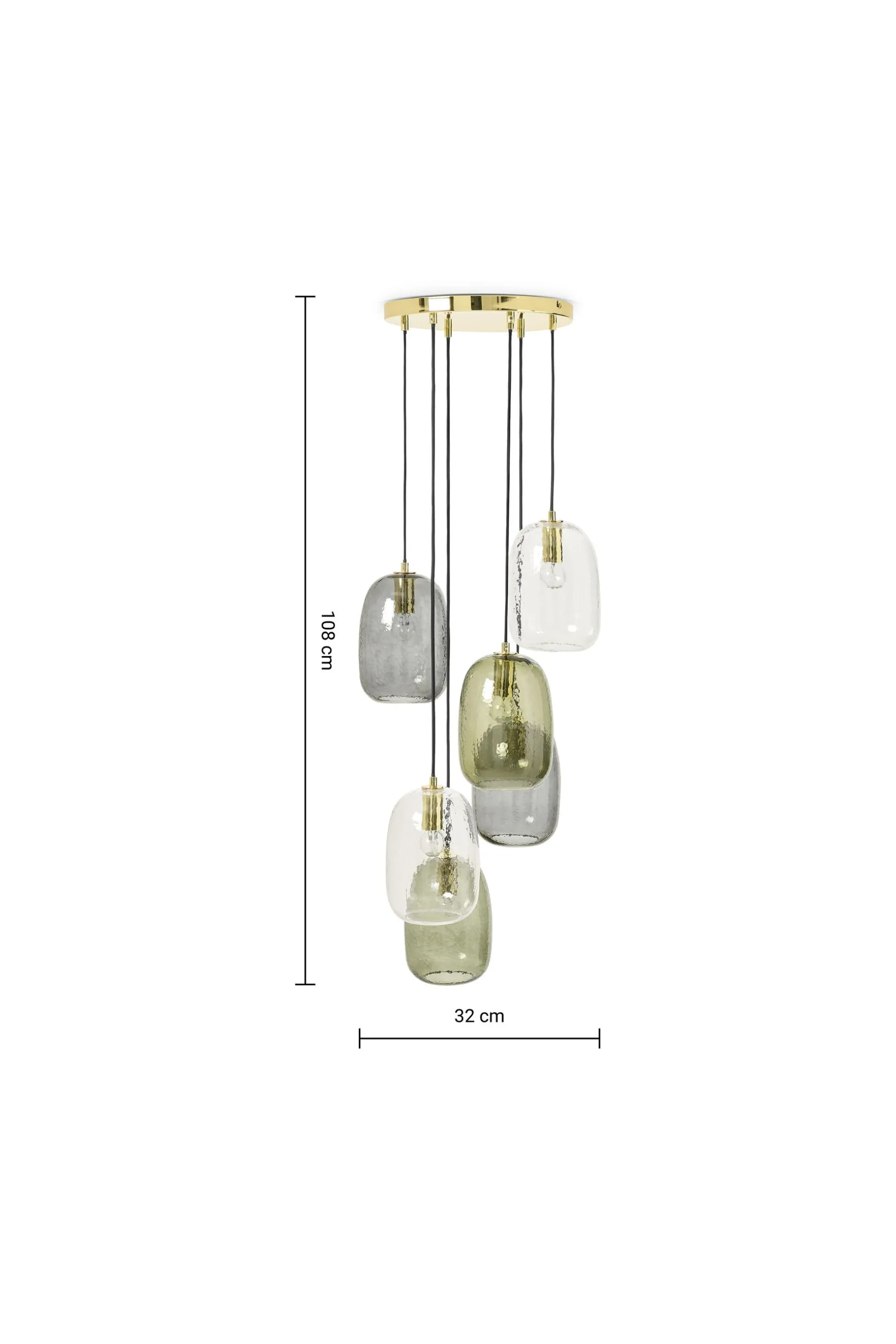 Outlet Lykke 6 Light Cluster Chandelier Ceiling Light Brass | Living Room