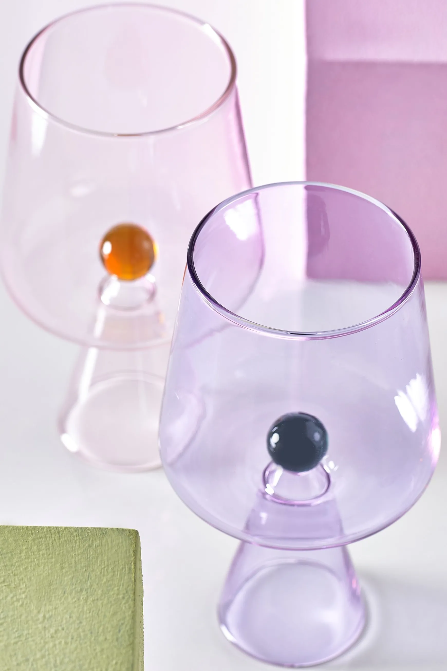 Sale Set of 2 Ball Detail Wine Glasses All Glasses