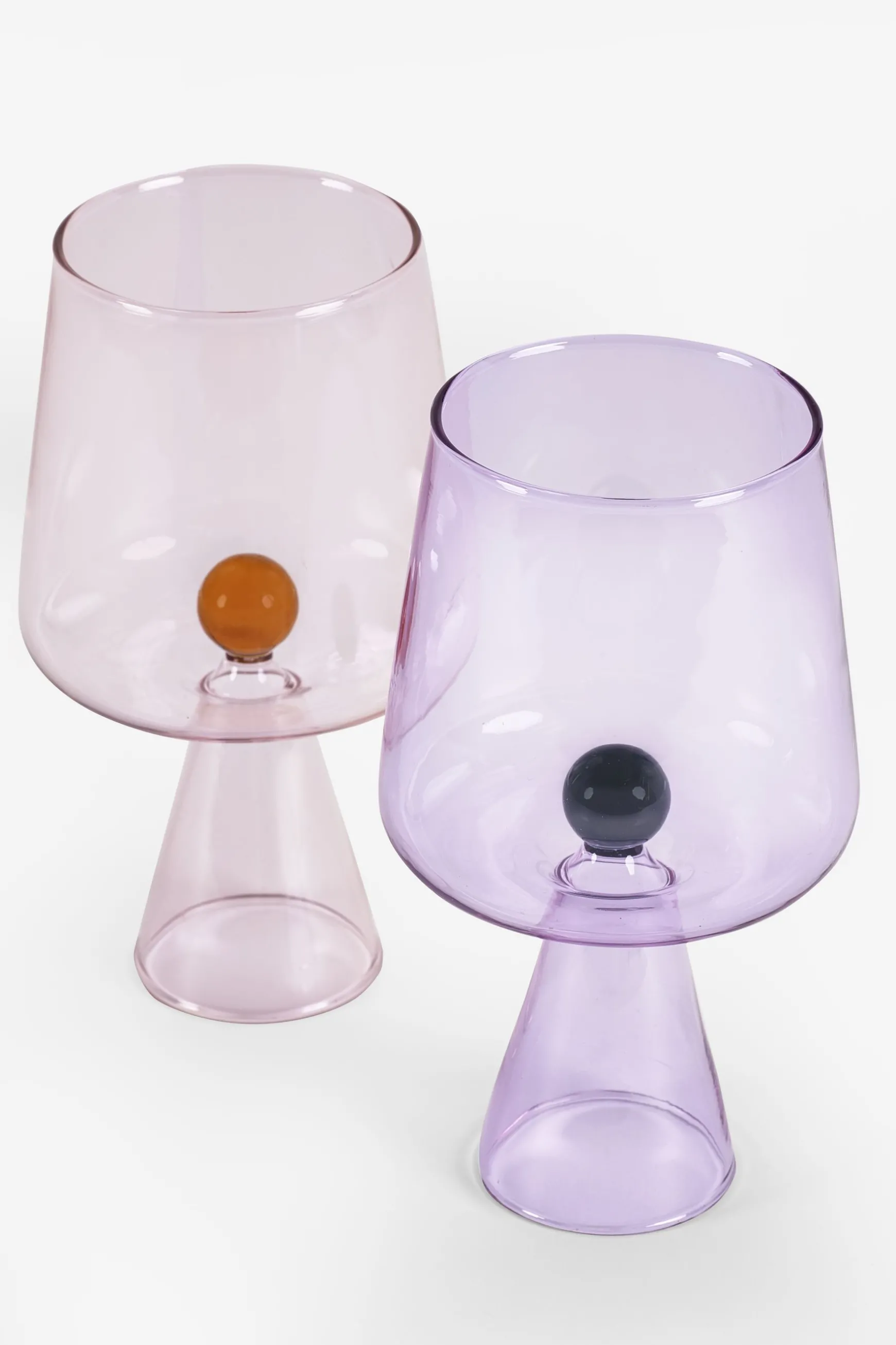 Sale Set of 2 Ball Detail Wine Glasses All Glasses