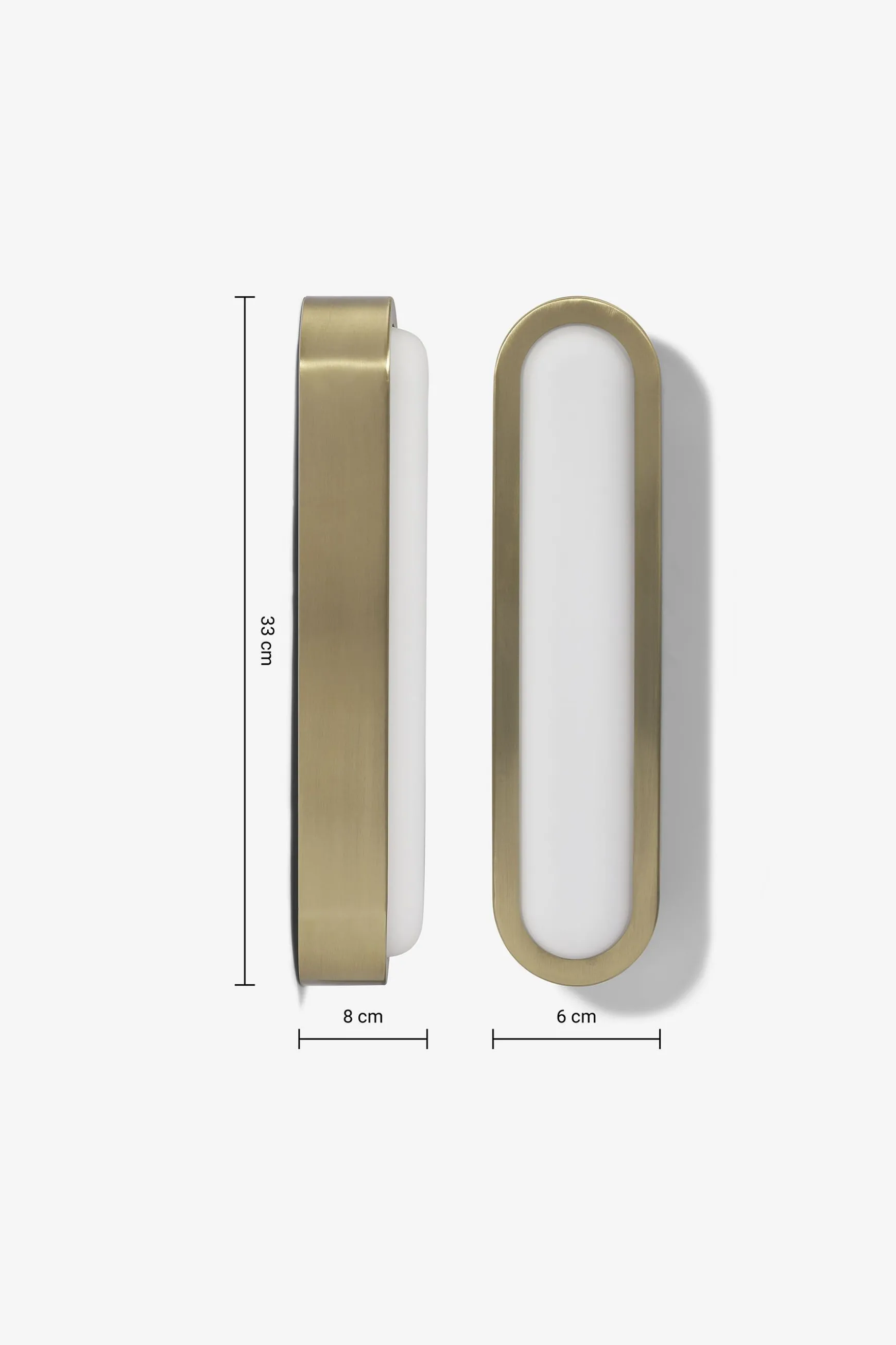 Hot Nura Flush Wall Light Brass | Bathroom