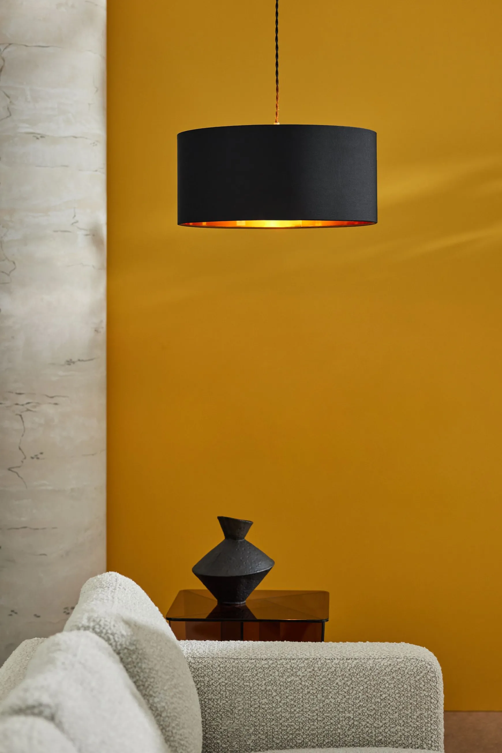 Shop Oro Pendant Drum Lamp Shade Brass | Oro